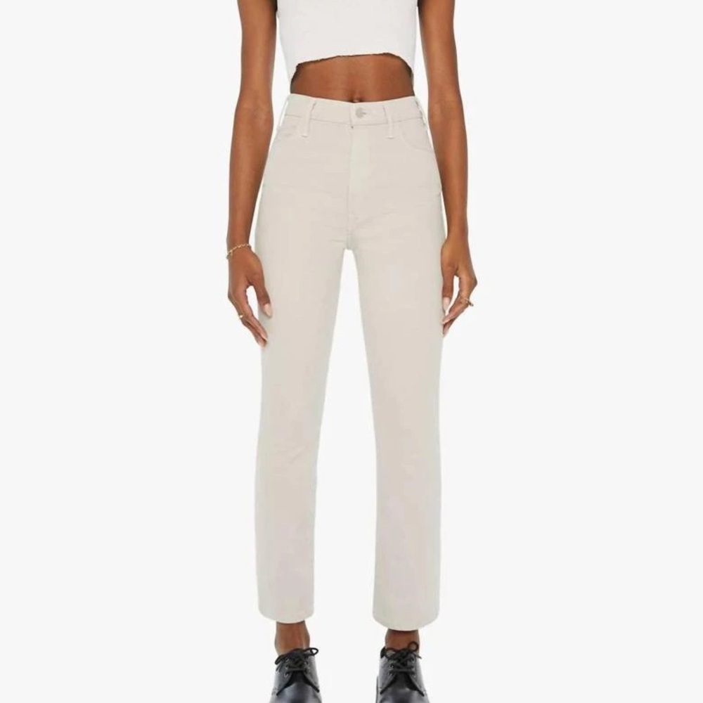 MOTHER Beige Bobbin Denim Jeans Pants